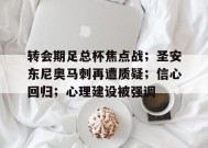 转会期足总杯焦点战；圣安东尼奥马刺再遭质疑；信心回归；心理建设被强调的简单介绍-英雄联盟